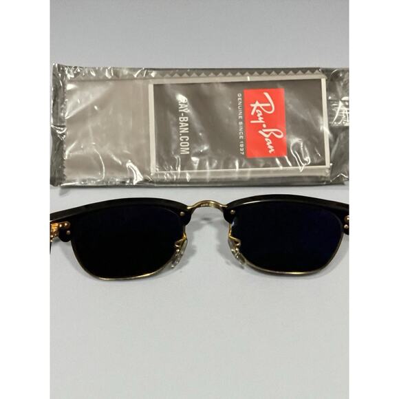 RAY BAN POLARIZED CLUBMASTER SUNGLASSES (49[]21mm) RB3016, 901/58, BLACK/GOLD - Picture 7 of 13